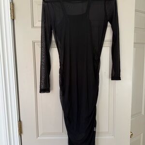 Elegant Black Mesh Dress